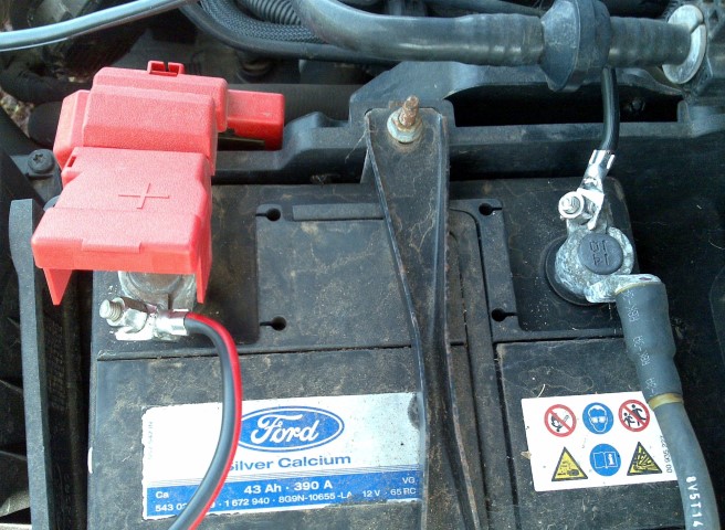 Batterieanschluss zum Funken