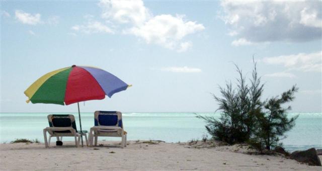 am Strand von Jolly Harbour