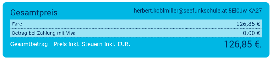 Buchung zu teuer